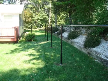 [Hearth.com] Chain link fence post.