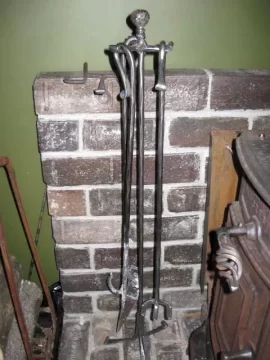 [Hearth.com] Forged a coal rake and tool stand today
