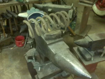 [Hearth.com] Forged a coal rake and tool stand today