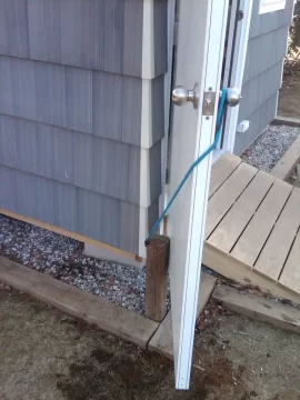[Hearth.com] Keeping Ye Old Shed Door from Flappin in the Breeze!!