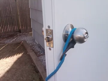 [Hearth.com] Keeping Ye Old Shed Door from Flappin in the Breeze!!