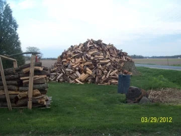 [Hearth.com] Got the big oak split up.
