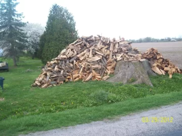 [Hearth.com] Got the big oak split up.