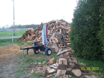 [Hearth.com] Got the big oak split up.