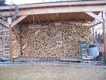 [Hearth.com] Carpet spilt woods was around 2 cords, stacked/ pics