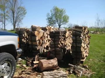 [Hearth.com] Adding to the wood pile puts a smile on my face!