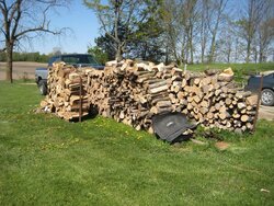 Adding to the wood pile puts a smile on my face!