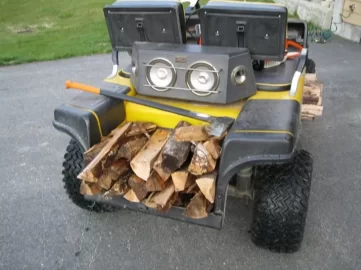 [Hearth.com] After supper wood scrounger pics. See my new forwarder.