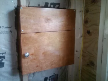 [Hearth.com] Boxing in the Electrical Box with Non-Mortise European Hinges! -Inexpensively!