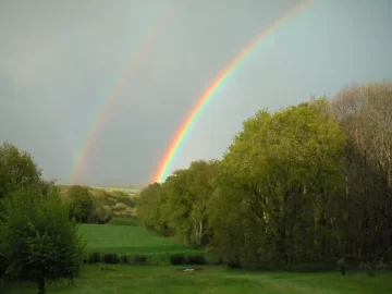 [Hearth.com] rainbow on the mountain