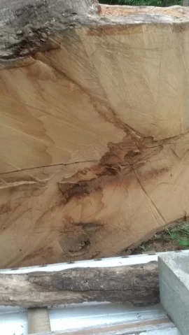 [Hearth.com] Amish cuts slab by hand