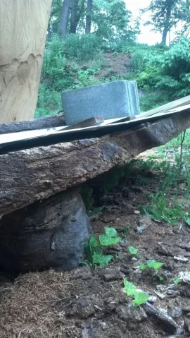 [Hearth.com] Amish cuts slab by hand