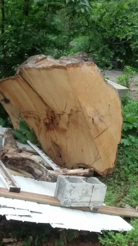 [Hearth.com] Amish cuts slab by hand