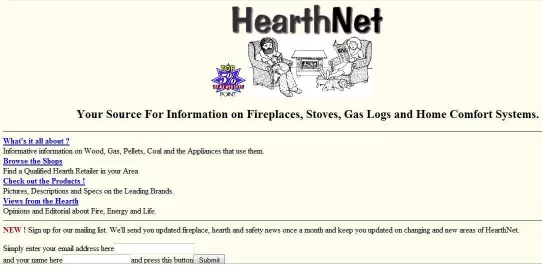 [Hearth.com] Hearth.com Home Page 11-05-1996 from the Internet Wayback Machine