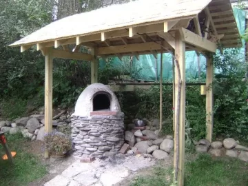[Hearth.com] New Pizza Mud Oven build.  A few pics.