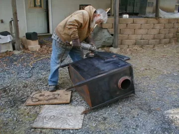 Prepping NJ Stove for Paint.JPG