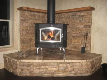 [Hearth.com] Buck Stove 91 and Cultured Stone Hearth on TX High Plains