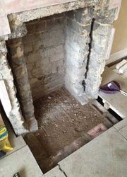 Fireplace rebuilding in 1930s house