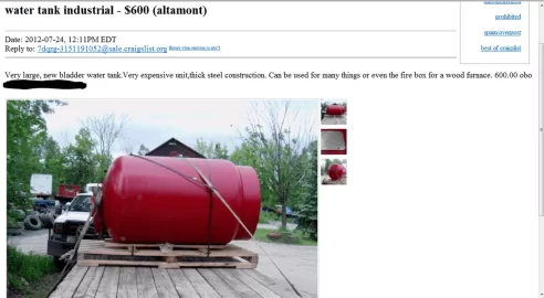 [Hearth.com] Just saw this water tank on local craigslist