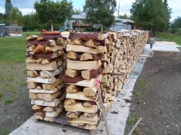 [Hearth.com] 14/15 wood starting to fill up the wood shed.