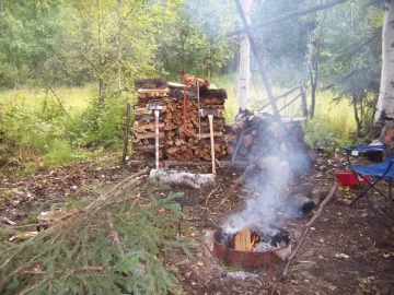 [Hearth.com] Wood for moose camp.