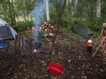 [Hearth.com] Wood for moose camp.