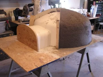 [Hearth.com] pizza dome refractory casting almost done