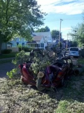 [Hearth.com] First post....and a crushed van!