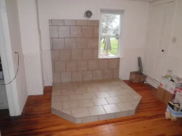 [Hearth.com] New coal stove hearth, hardibacker, please tell me what you think !