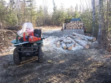 [Hearth.com] Pics of ATV /woods & logs