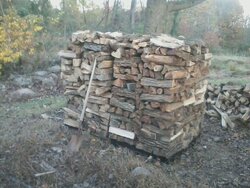 Stacking on the pallets