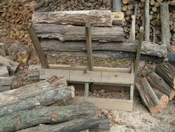 How to safely cut firewood in half (not split)?