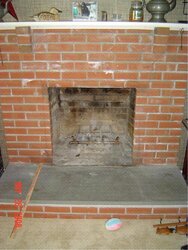 Widening a fireplace opening