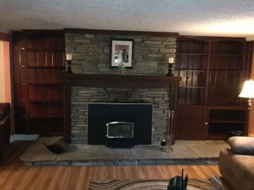[Hearth.com] New Mantel Before and After Pics