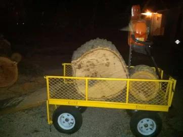 [Hearth.com] Loading the wood hauler