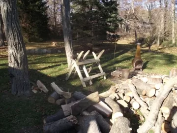 [Hearth.com] Saw Buck for Sandy wood