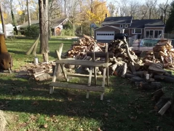 [Hearth.com] Saw Buck for Sandy wood
