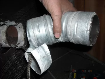[Hearth.com] Just removed the stove adapter with a Reciprocating Saw, Hacksaw, Jigssaw, Hammer and Screw Driver!