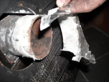 [Hearth.com] Just removed the stove adapter with a Reciprocating Saw, Hacksaw, Jigssaw, Hammer and Screw Driver!