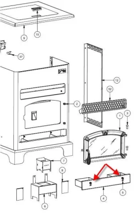 New Breckwell Golden Eagle 5520 Ash Pan Latches broke right off! Any better  ones? | Hearth.com Forums Home