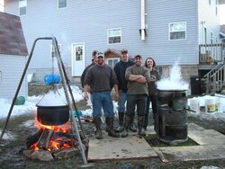 the gang during the first weekend of 2010 syrup season.jpg