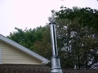 [Hearth.com] 6" ASHT inside exiting 8" prefab pipe?