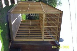 wood shed progress, triaxle load, split stacks (pics)