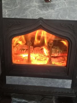 [Hearth.com] Cat cleaning fireview