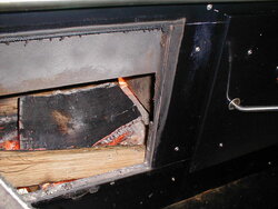 Using Ash Pan Door To Help Get Fire Going - Why Not??