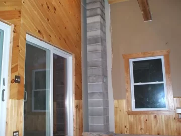 [Hearth.com] STONE FACING INTERIOR CHIMNEY