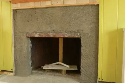 [Hearth.com] Need help - Large cast iron box - behind veneer brick - **pics**