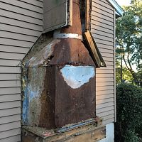 rusted fireplace