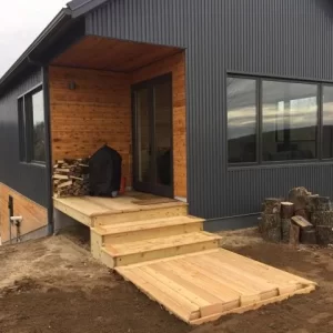 Back porch, before wood rack