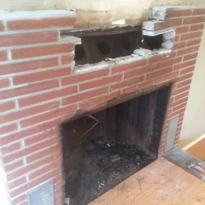 fireplace remodel start